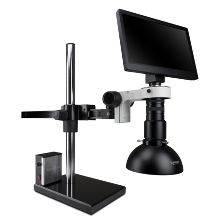 SCIENSCOPE Macro Digital Inspection System With Dome LED Light On Gliding Stand MAC3-PK5-DM